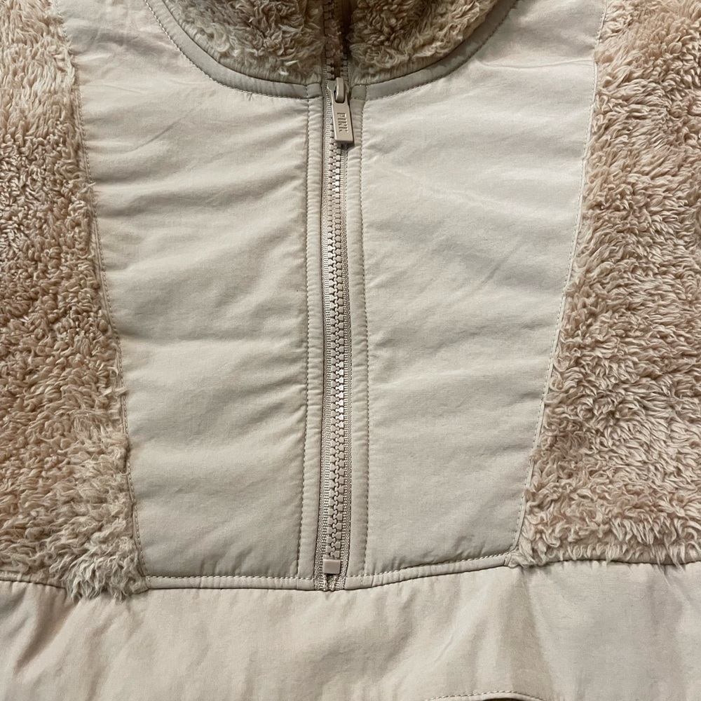 PINK VS Soft Tan Teddy Pullover Sz Small - Picture 2 of 8